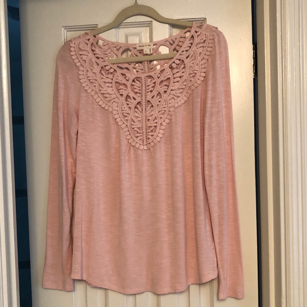 Anthropologie Meadow Rue blush top